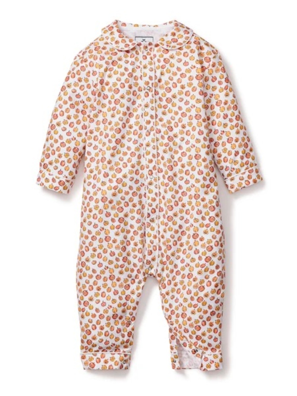 Petite Plume Baby’s Twill Cambridge Romper in Pumpkin Patch 12-18